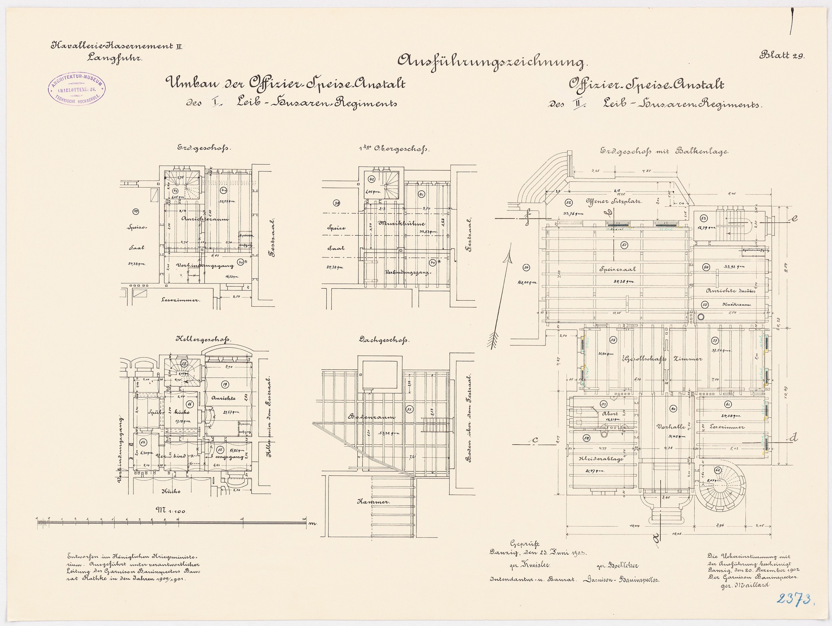 Schwarz-weißer architektonischer Grundriss des ehemaligen deutschen Kanzleramts, der detaillierte Layout-Plan mit Text und Zeichnungen zeigt.