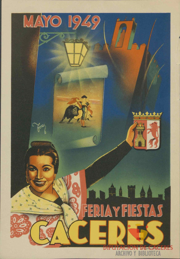 Plakat für ein mexikanisches Festival mit einer Frau mit menschlichem Gesicht und Text mit Festival-Informationen