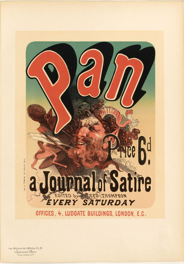 Plakat für "Pan: Ein Satire-Journal" mit einer Person in einem weißen Hemd mit kurzen dunklen Haaren und einem ernsten Gesichtsausdruck vor einem weißen Hintergrund mit fetter schwarzer zentrierter Schrift.